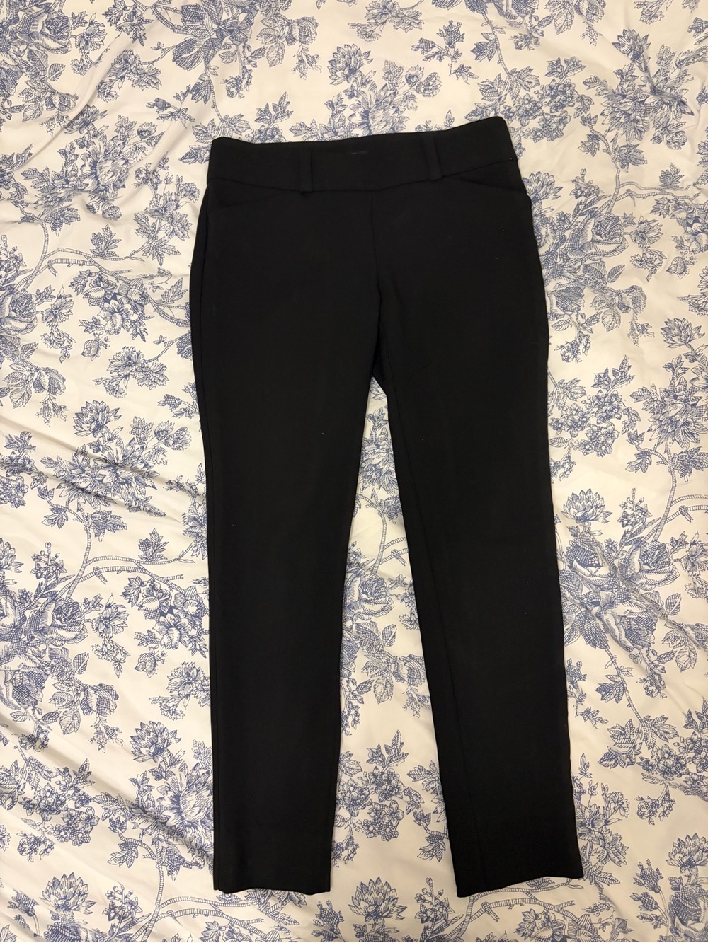LOFT Black Straight-Leg Ponte Pants